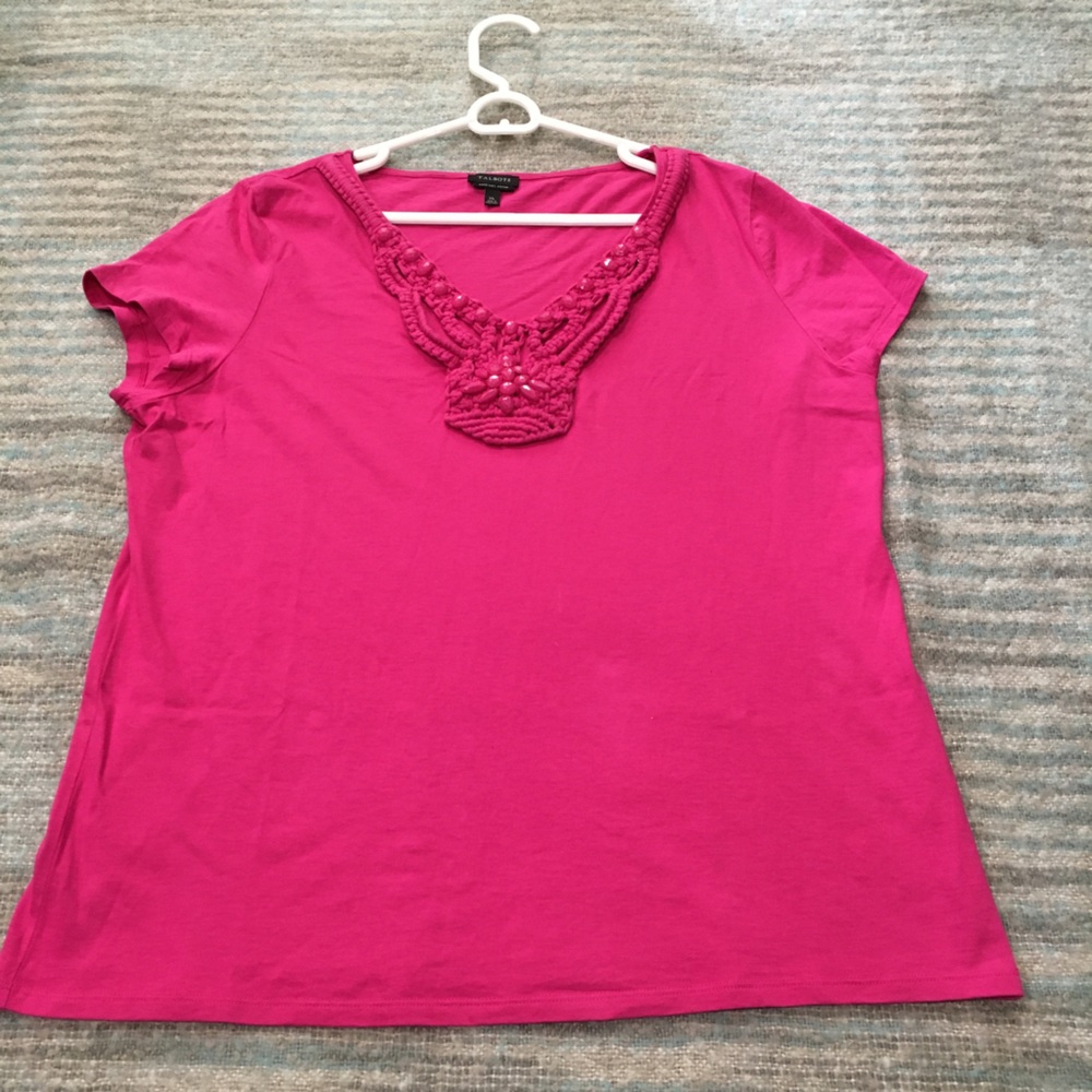 TALBOTS WOMENS XL PINK SHIRT